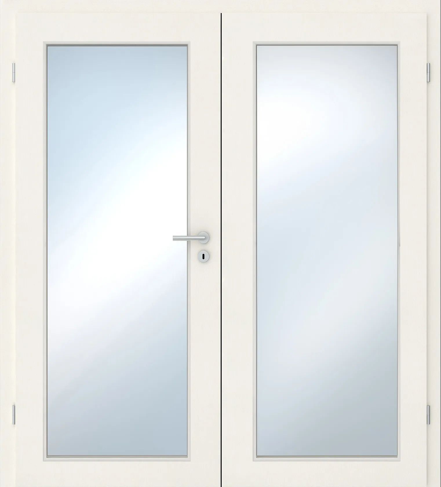 Doppelflügel-Innentür Laminato Esche weiß deckend CPL XXL-Lichtausschnitt