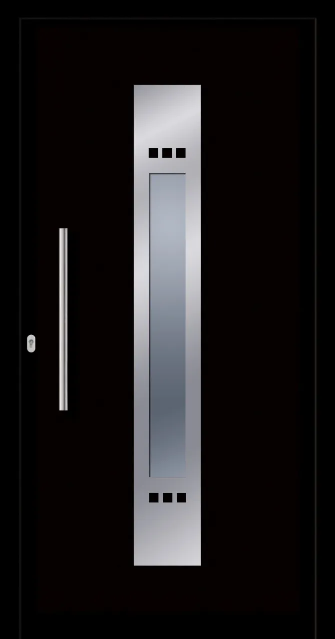 SecuDoor Design 10830D Kunststoffhaustür Schwarzbraun