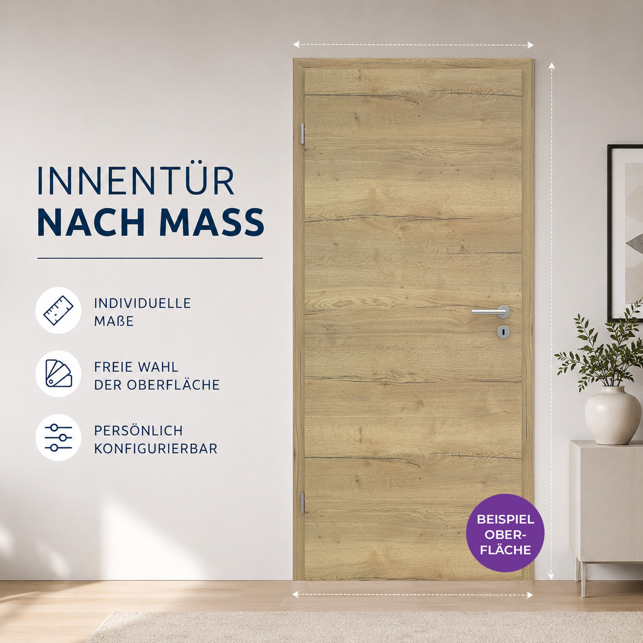 Innentür-Komplettelement auf Maß CPL Holzdesign