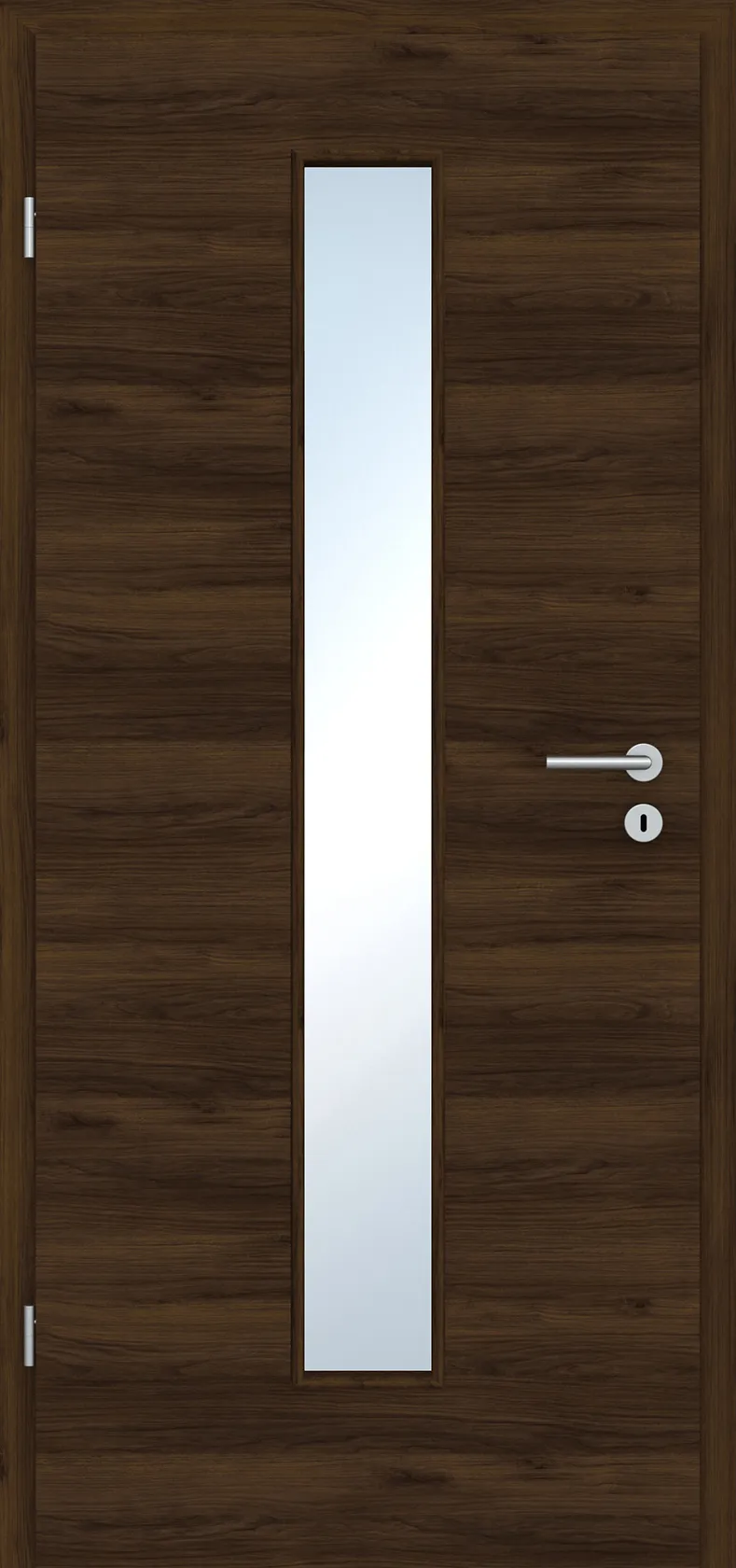 Innentür Laminato Accent Nussbraun Quer CPL schmaler Lichtausschnitt