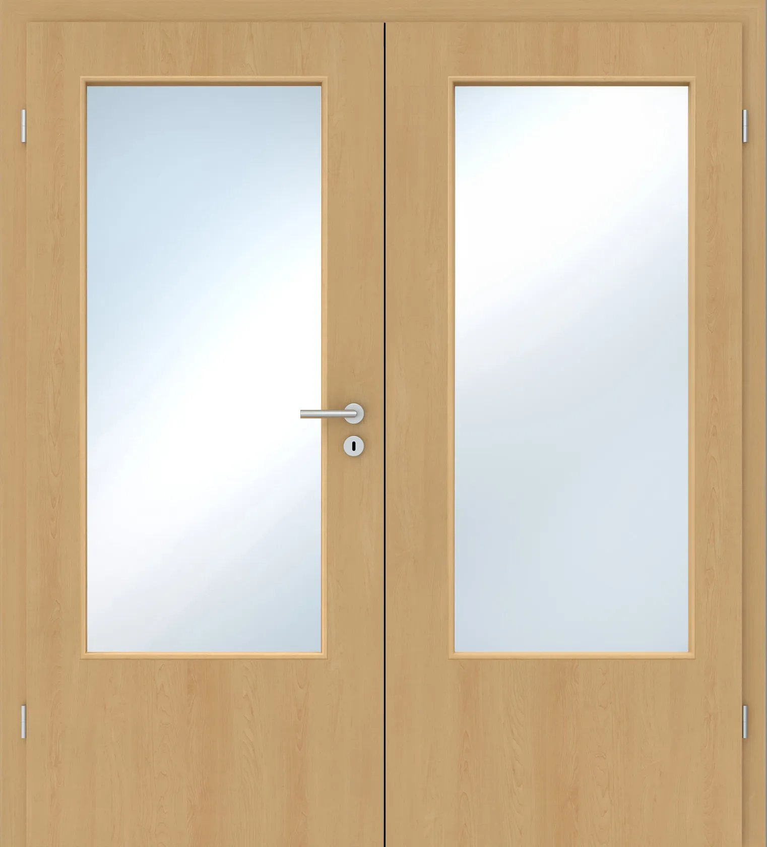 Doppelflügel-Innentür Laminato Ahorn CPL großer Lichtausschnitt