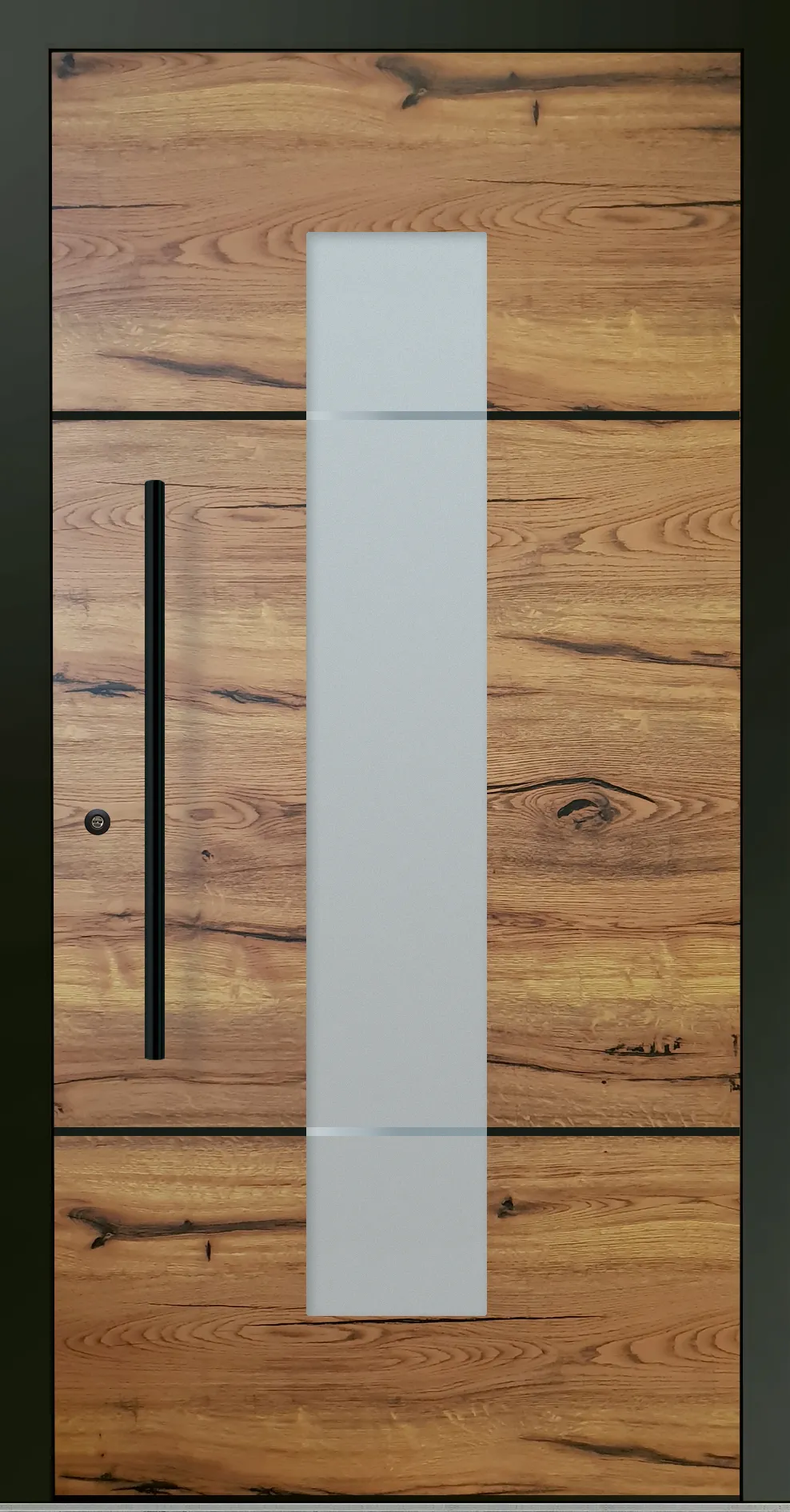 Aluminium-Haustür OptiDoor Blackline 32112D