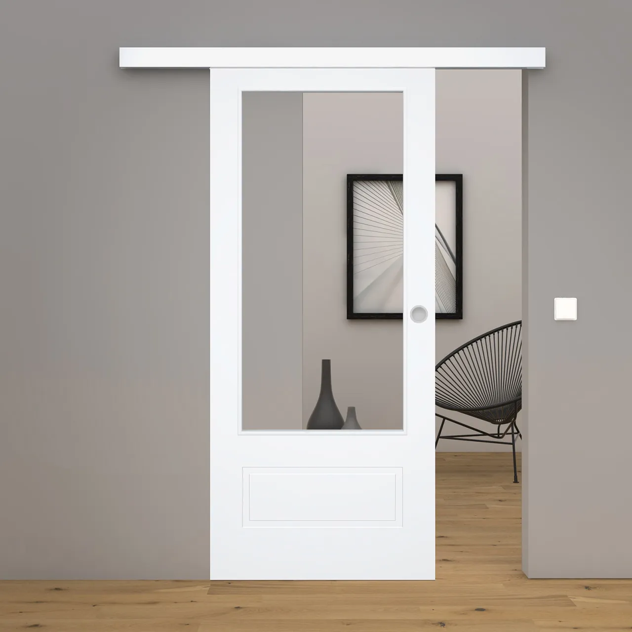 Kontur-Design-Schiebetür Blanco Flair 20FS-LA Weißlack