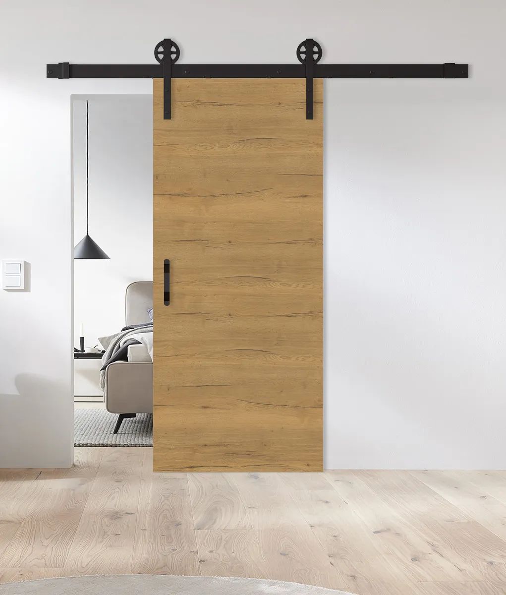 Holz-Schiebetür Eiche Honey Quer CPL Barn Slide