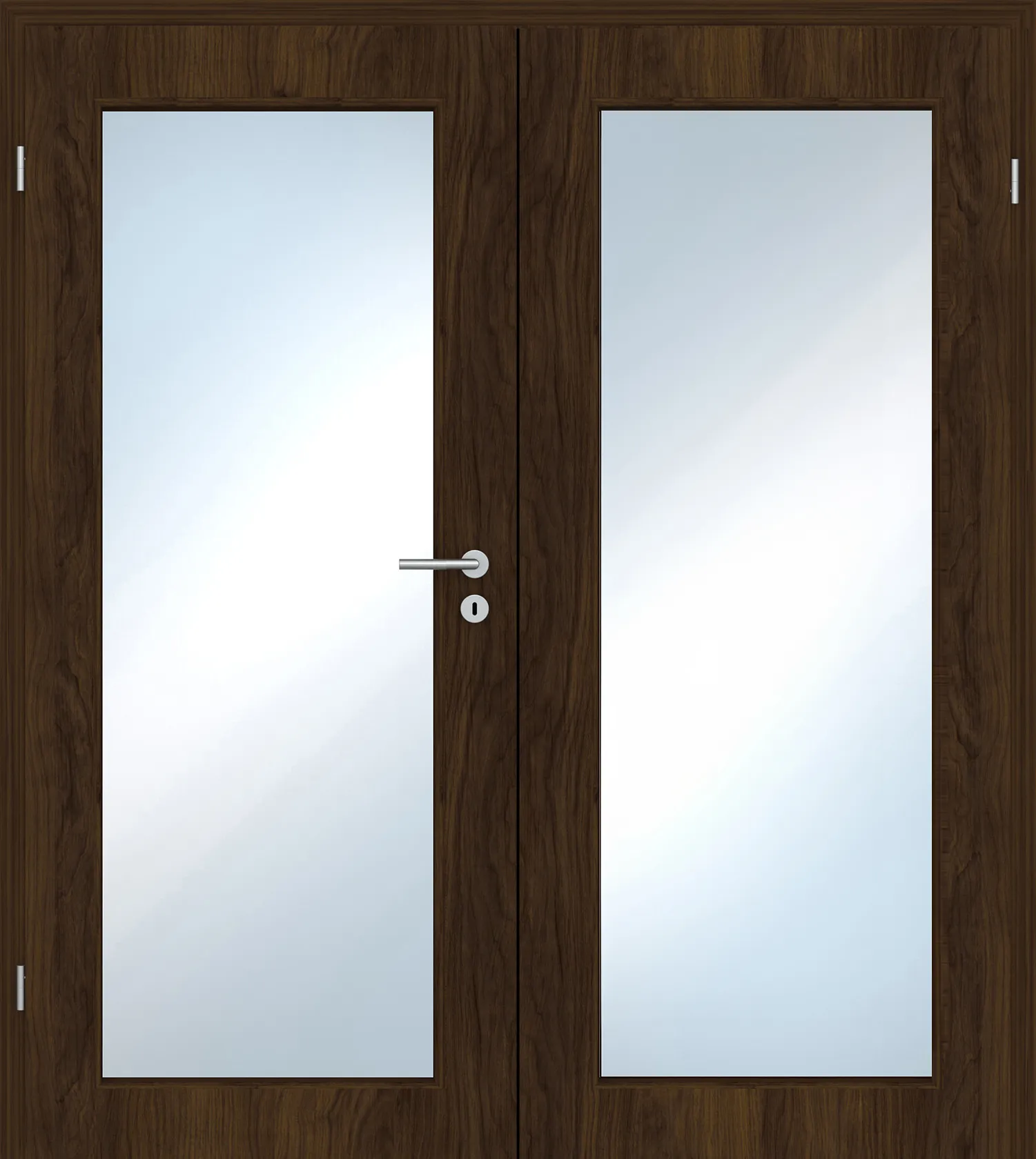 Doppelflügel-Innentür Laminato Accent Nussbraun CPL XXL-Lichtausschnitt