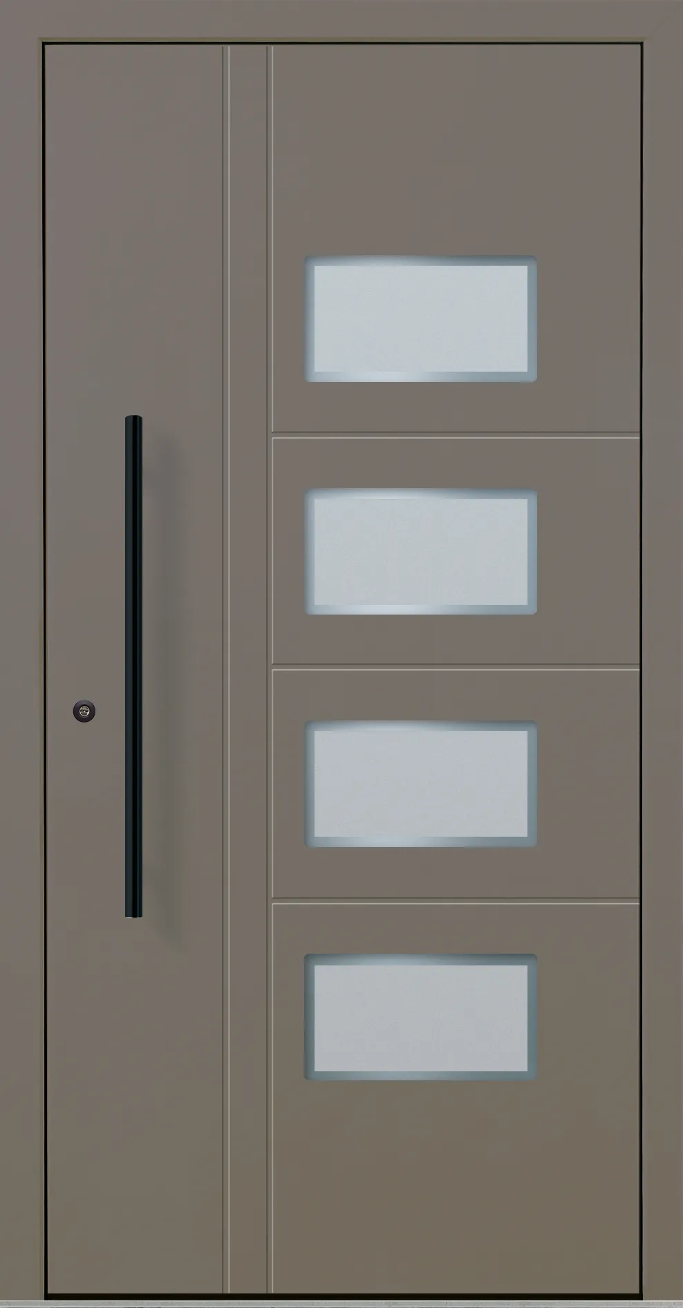 Aluminium-Haustür OptiDoor Blackline 30620D