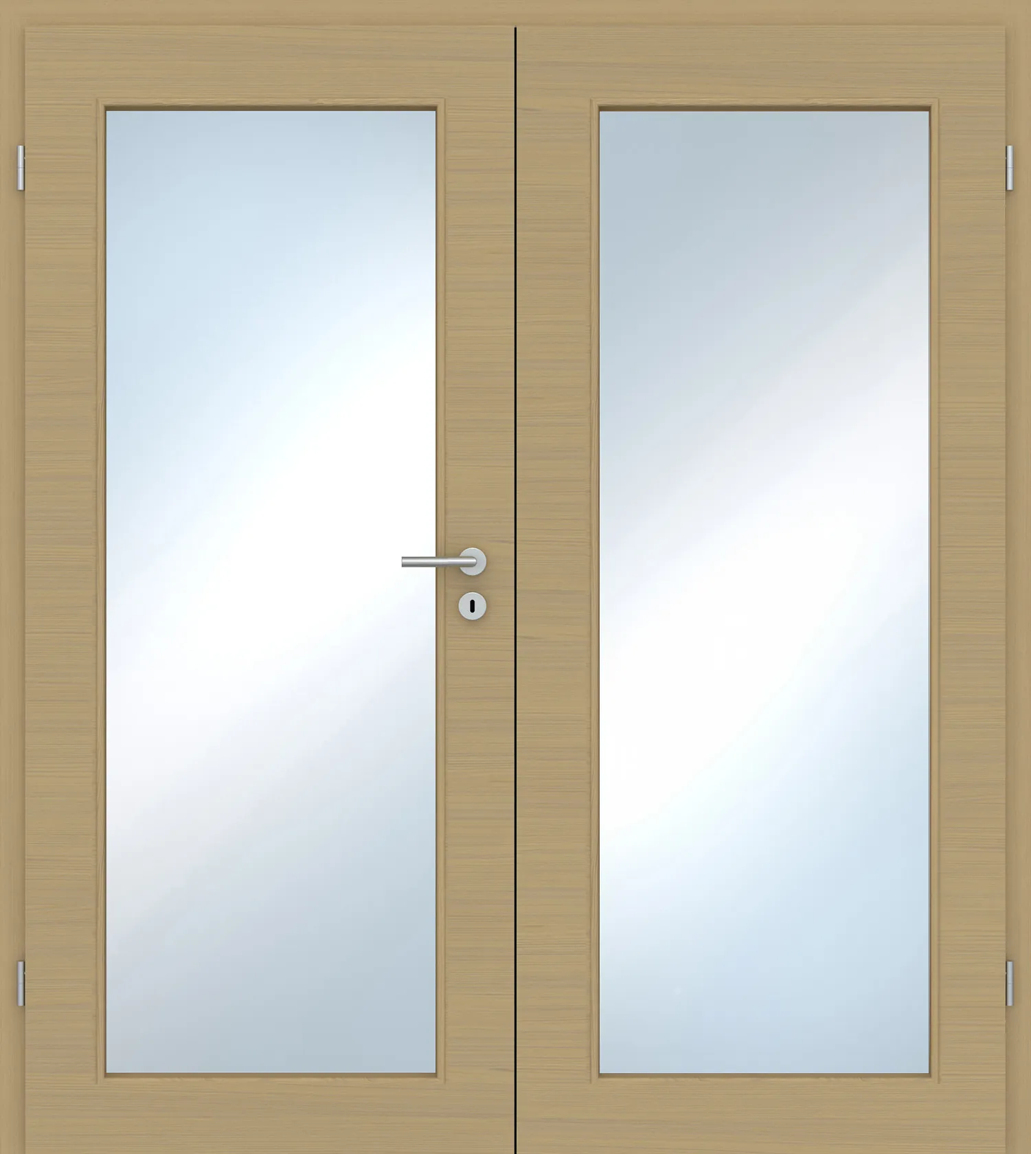 Doppelflügel-Innentür Laminato Accent Naturbeige Quer CPL XXL-Lichtausschnitt