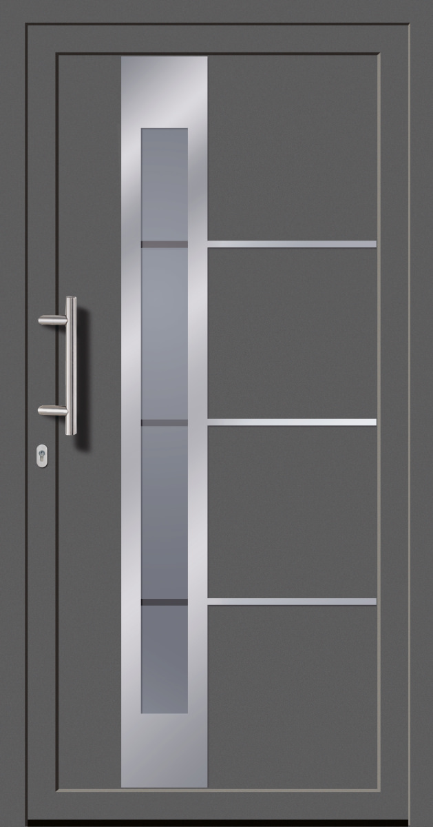 SecuDoor Power 10841P-2 Kunststoffhaustür Basaltgrau