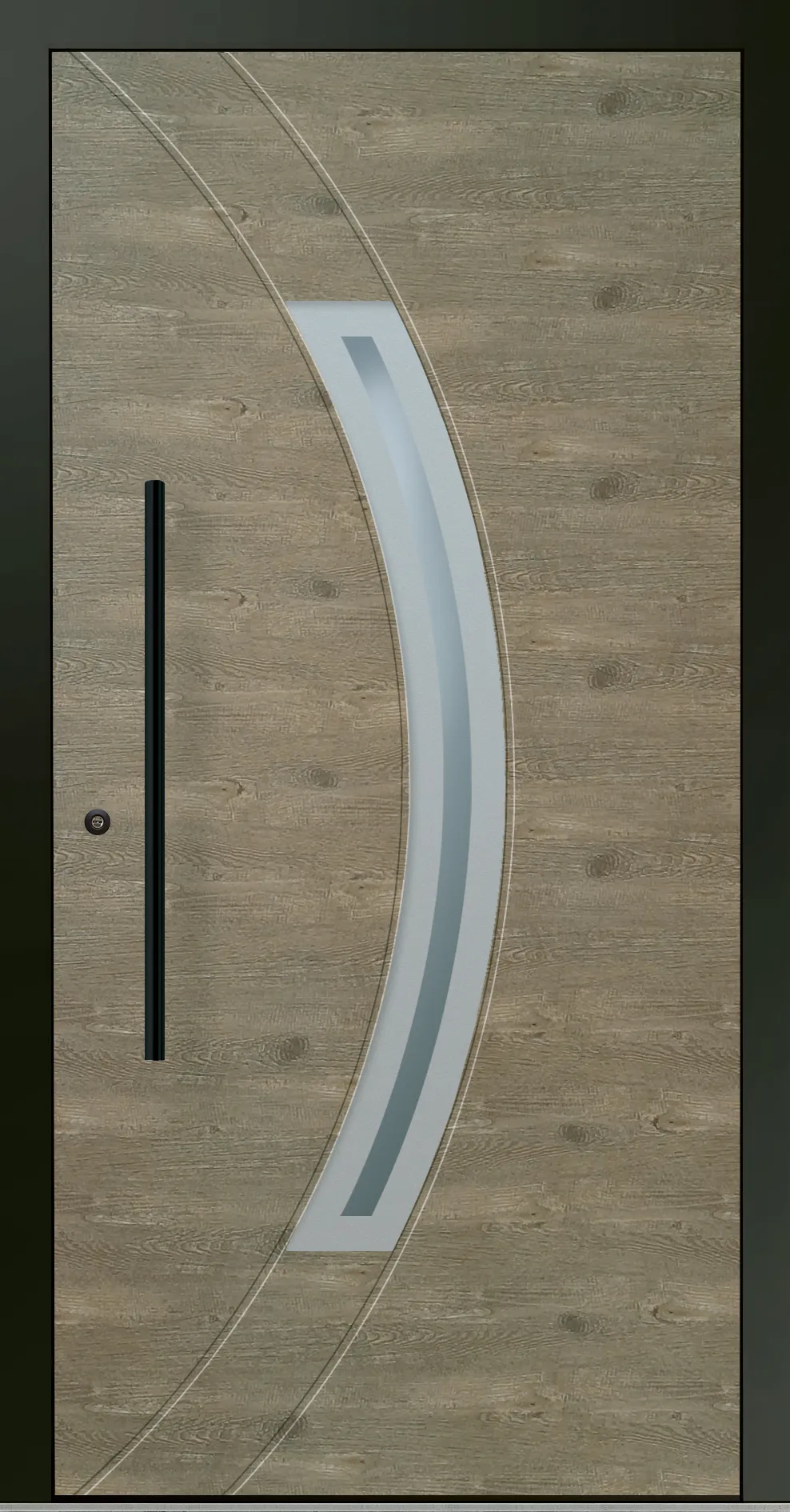 Aluminium-Haustür OptiDoor Blackline 32110D
