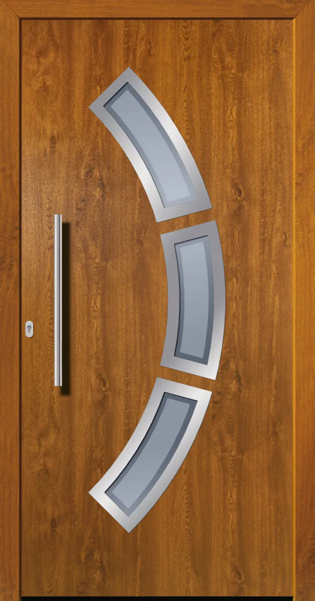 SecuDoor Design 10870D-2 Kunststoffhaustür Golden Oak