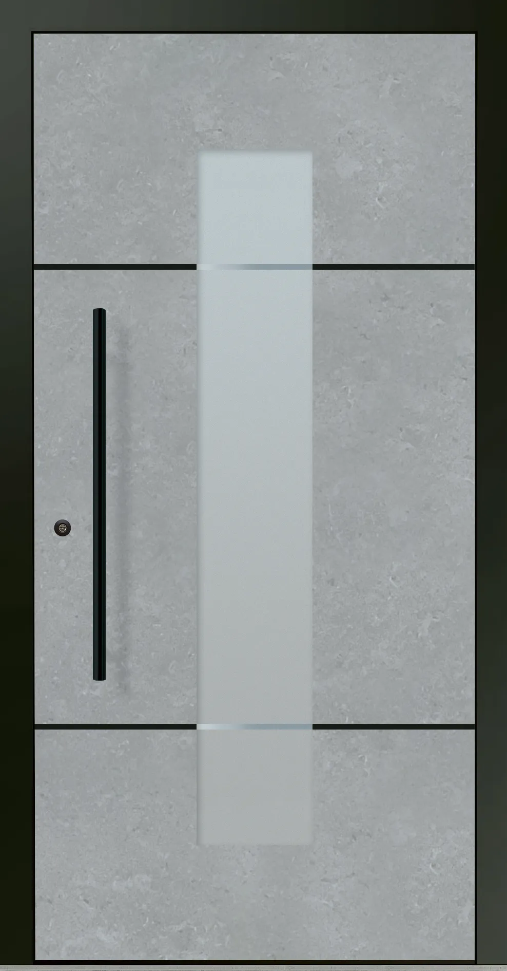 Aluminium-Haustür OptiDoor Blackline 32112D